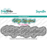 Carlijn Design Snijmallen Monoline Vrolijk Kerstfeest (CDSN-0116)