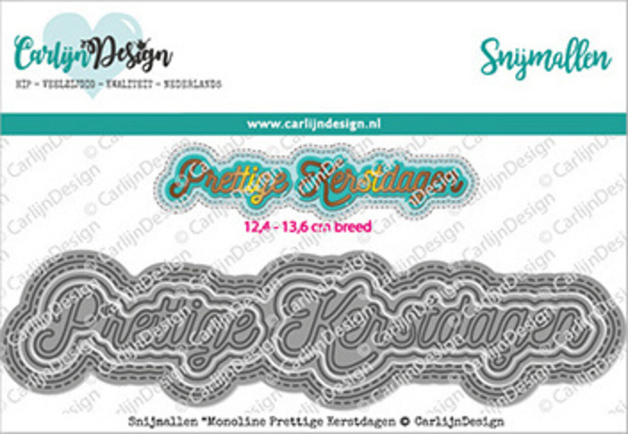 Carlijn Design Snijmallen Monoline Prettige Kerstdagen (CDSN-0115)
