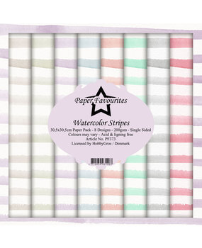 Paper Favourites Watercolor Stripes 12x12 Inch Paper Pack (PF373) Paper Favourites Watercolor Stripes 12x12 Inch Paper Pack (PF373)