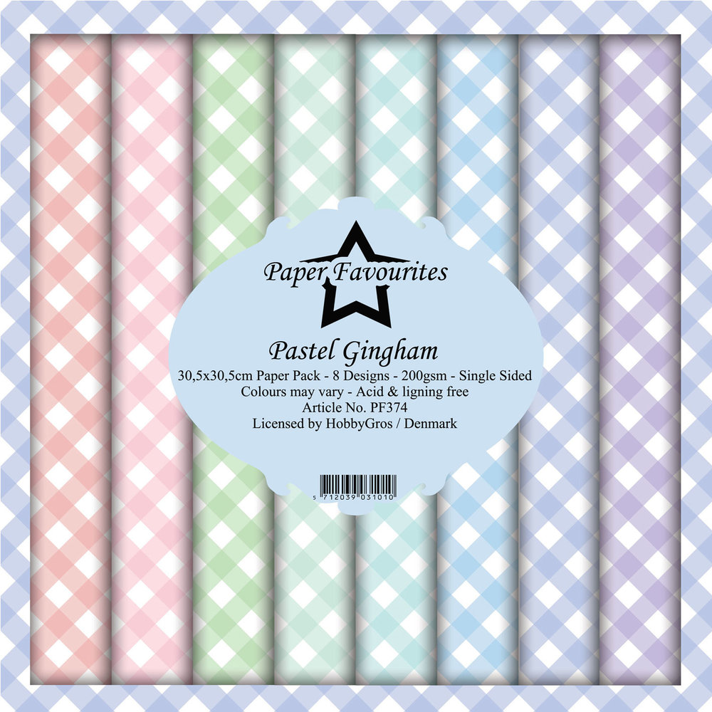 Paper Favourites Pastel Gingham 12x12 Inch Paper Pack (PF374)