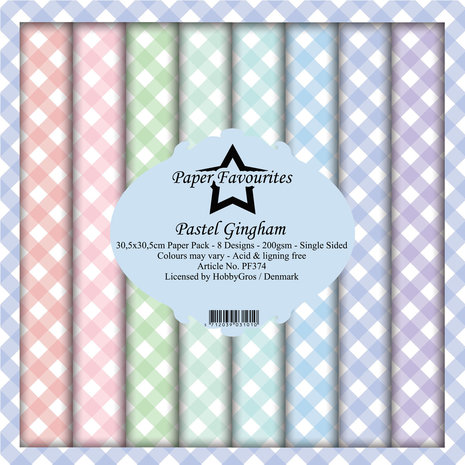 Paper Favourites Pastel Gingham 12x12 Inch Paper Pack (PF374)