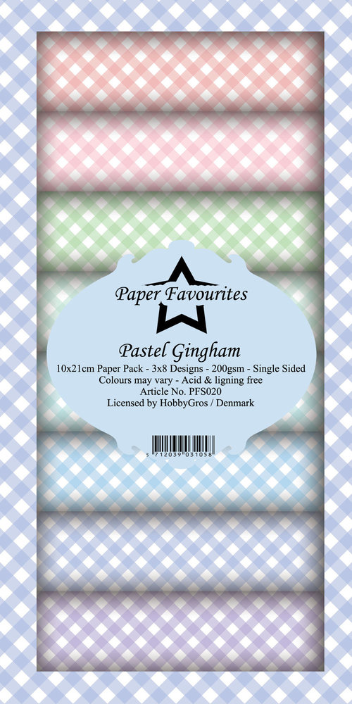 Paper Favourites Pastel Gingham Slimline Paper Pack (PFS020) Paper Favourites Pastel Gingham Slimline Paper Pack (PFS020)