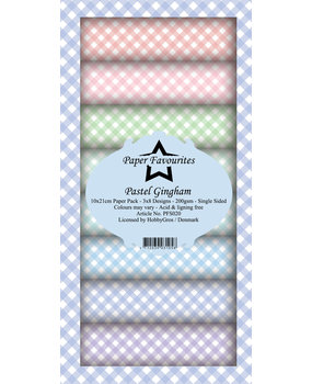 Paper Favourites Pastel Gingham Slimline Paper Pack (PFS020) Paper Favourites Pastel Gingham Slimline Paper Pack (PFS020)