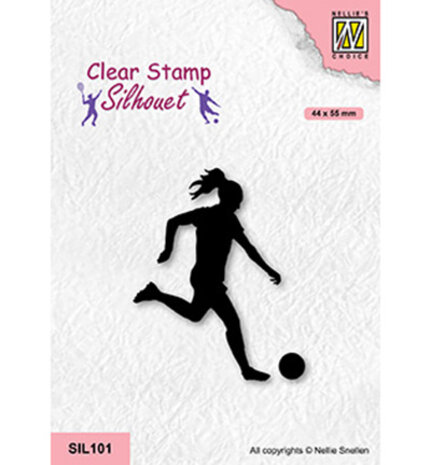 Nellie Snellen Clear Stamp Woman Soccer (SIL101) Nellie Snellen Clear Stamp Woman Soccer (SIL101)