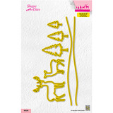 Nellie Snellen Snijmal Slimline Landscape with Pinetrees and Deer (SD220)*