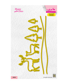 Nellie Snellen Snijmal Slimline Landscape with Pinetrees and Deer (SD220)*