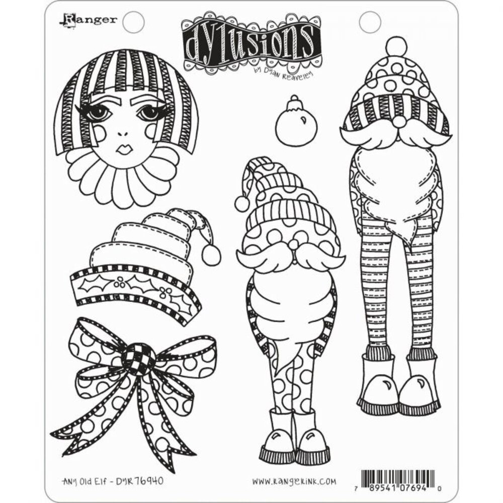 Ranger Dylusions Any Old Elf Cling Stamps (DYR76940) Ranger Dylusions Any Old Elf Cling Stamps (DYR76940)