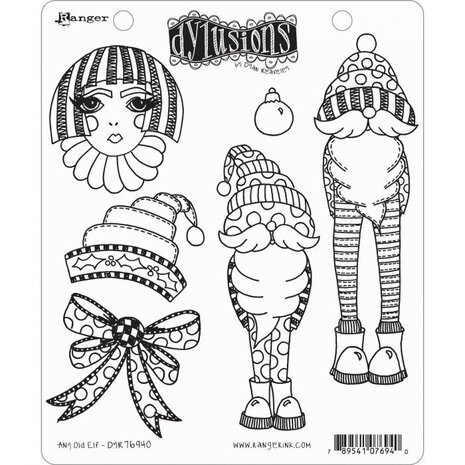 Ranger Dylusions Any Old Elf Cling Stamps (DYR76940) Ranger Dylusions Any Old Elf Cling Stamps (DYR76940)