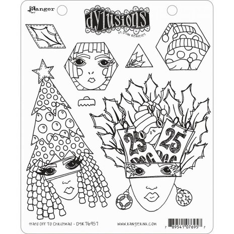 Ranger Dylusions Hats Off to Christmas Cling Stamps (DYR76957) Ranger Dylusions Hats Off to Christmas Cling Stamps (DYR76957)