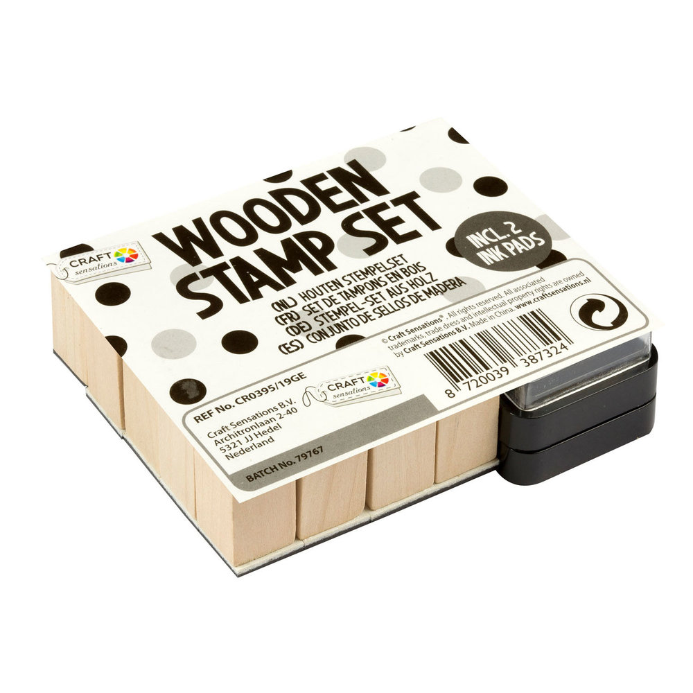 Craft Sensations Wooden Stamp Set Alphabet 26pcs (CR0395/19GE) Craft Sensations Wooden Stamp Set Alphabet 26pcs (CR0395/19GE)