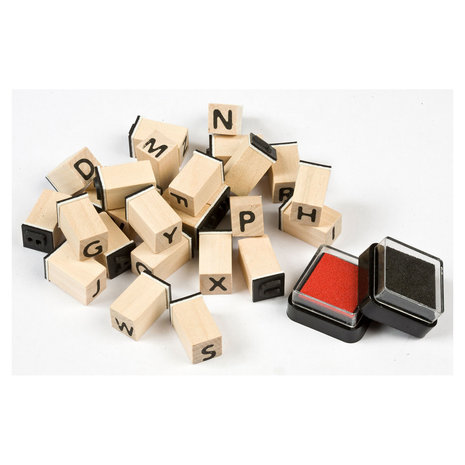 Craft Sensations Wooden Stamp Set Alphabet 26pcs (CR0395/19GE) Craft Sensations Wooden Stamp Set Alphabet 26pcs (CR0395/19GE)