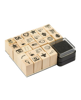 Craft Sensations Wooden Stamp Set Annanas 26pcs (CR0395/19GE)