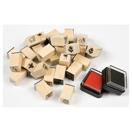 Craft Sensations Wooden Stamp Set Annanas 26pcs (CR0395/19GE)