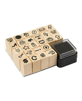Craft Sensations Wooden Stamp Set Unicorn 26pcs (CR0395/19GE)