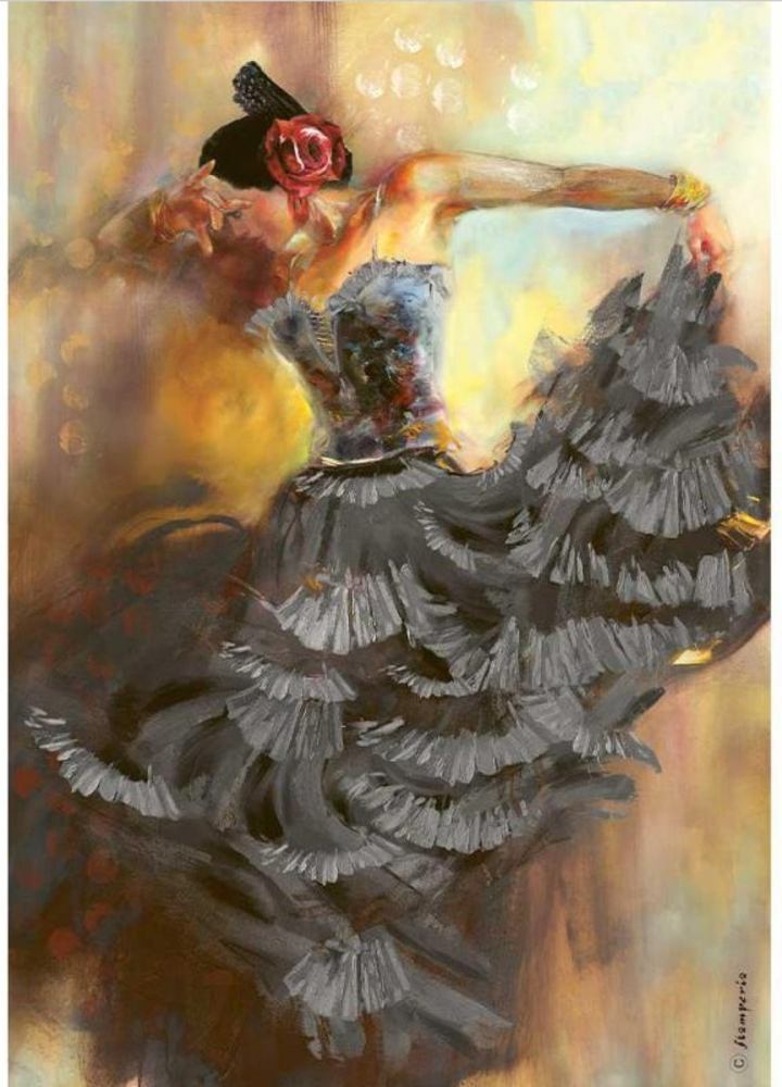 Stamperia Andalusia La Balaoira Rice Paper A4 (DFSA4631) Stamperia Andalusia La Balaoira Rice Paper A4 (DFSA4631)