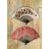 Stamperia Andalusia Abanicos Rice Paper A4 (DFSA4632)