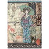 Stamperia Sir Vagabond in Japan Lady Rice Paper A4 (DFSA4612)