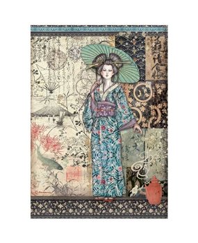 Stamperia Sir Vagabond in Japan Lady Rice Paper A4 (DFSA4612)