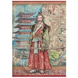Stamperia Sir Vagabond in Japan Samurai Rice Paper A4 (DFSA4613)