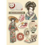 Stamperia Sir Vagabond in Japan Lady Wooden Shapes A5 (KLSP106)