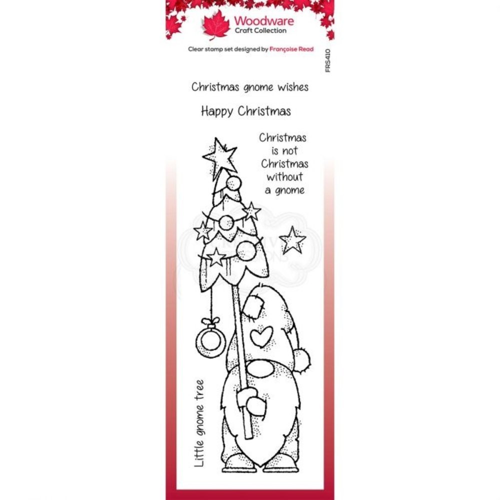 Woodware Singles Tall Tree Gnome Clear Stamp Set (FRS410) Woodware Singles Tall Tree Gnome Clear Stamp Set (FRS410)