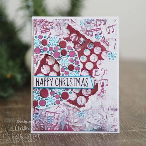 Woodware Singles Bubble Holiday Wreath Clear Stamp (JGS776) Woodware Singles Bubble Holiday Wreath Clear Stamp (JGS776)