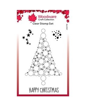 Woodware Singles Bubble Spruce Clear Stamp (JGS778) Woodware Singles Bubble Spruce Clear Stamp (JGS778)