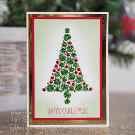 Woodware Singles Bubble Spruce Clear Stamp (JGS778) Woodware Singles Bubble Spruce Clear Stamp (JGS778)