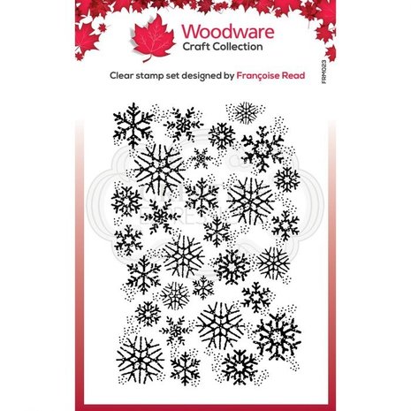 Woodware Singles Snowflake Flurry Clear Stamp (FRM023) Woodware Singles Snowflake Flurry Clear Stamp (FRM023)