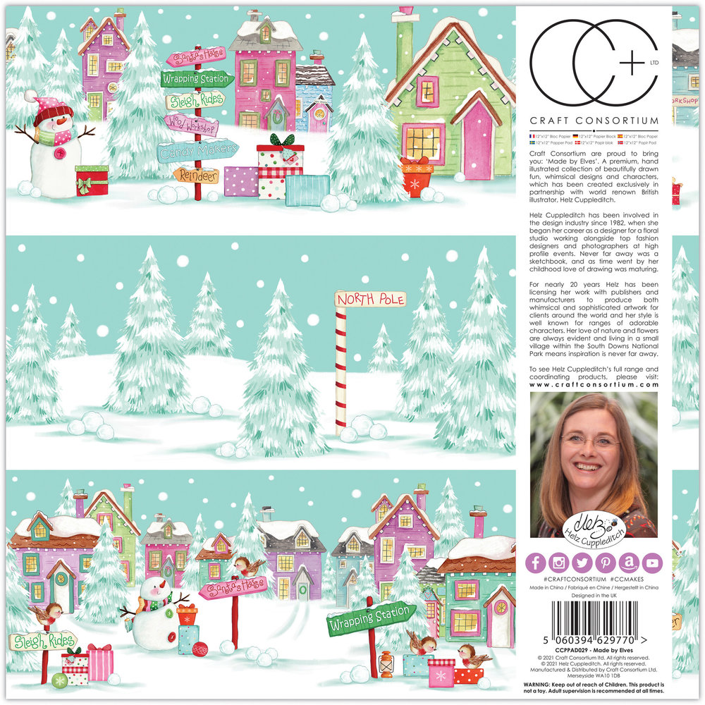 Craft Consortium Made by Elves 12x12 Inch Paper Pad (CCPPAD029) Craft Consortium Made by Elves 12x12 Inch Paper Pad (CCPPAD029)