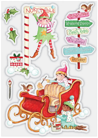 Craft Consortium Made by Elves Sleigh Clear Stamps (CCSTMP070)