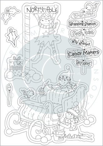 Craft Consortium Made by Elves Sleigh Clear Stamps (CCSTMP070)