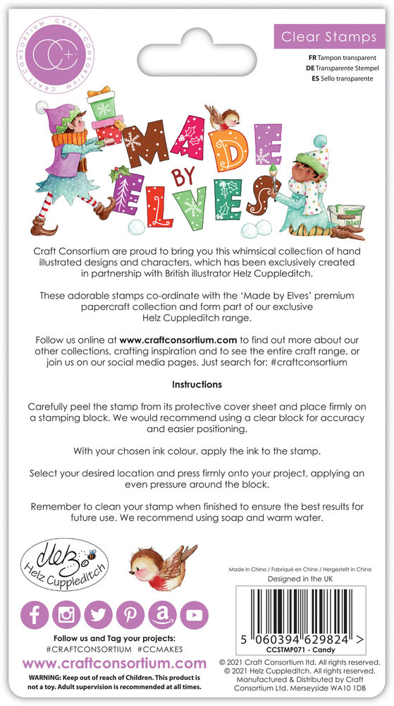 Craft Consortium Made by Elves Candy Clear Stamps (CCSTMP071)