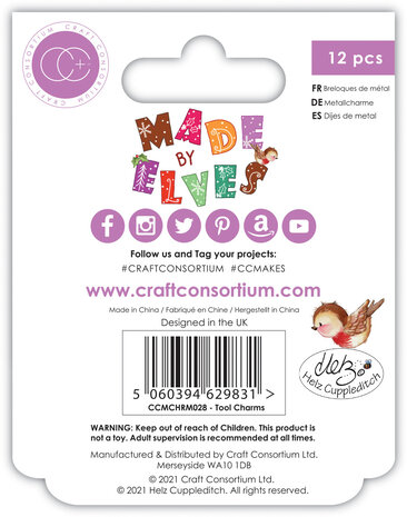 Craft Consortium Made by Elves Tools Metal Charms (CCMCHRM028) Craft Consortium Made by Elves Tools Metal Charms (CCMCHRM028)