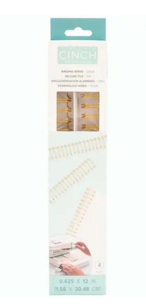 We R Memory Keepers Cinch Binding Wires 0.625 Inch Gold (4pcs) (60000054) We R Memory Keepers Cinch Binding Wires 0.625 Inch Gold (4pcs) (60000054)