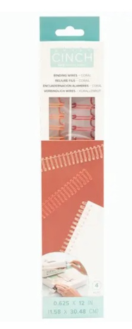 We R Memory Keepers Cinch Binding Wires 0.625 Inch Coral (4pcs) (60000057)