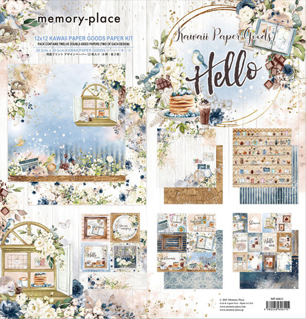 Memory Place Kawaii Paper Goods Kit Hello 12x12 Inch Paper Pack (MP-60611) Memory Place Kawaii Paper Goods Kit Hello 12x12 Inch Paper Pack (MP-60611)