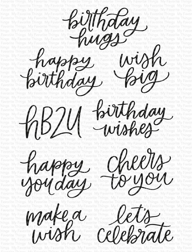 My Favorite Things Mini Birthday Messages Clear Stamps (CS-581) My Favorite Things Mini Birthday Messages Clear Stamps (CS-581)