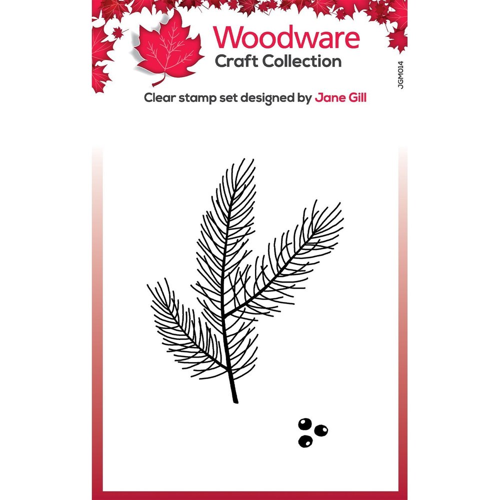 Woodware Singles Mini Pine Branch Clear Stamp (JGM014)