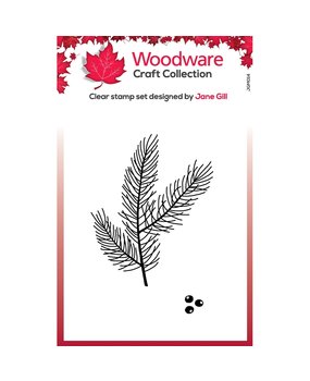 Woodware Singles Mini Pine Branch Clear Stamp (JGM014)
