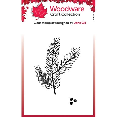Woodware Singles Mini Pine Branch Clear Stamp (JGM014)