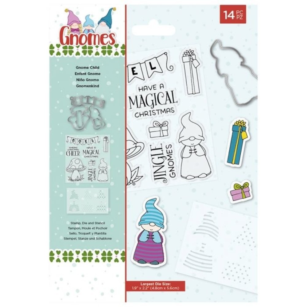 Crafter's Companion Gnomes Gnome Child Stamp & Die & Stencil (NG-GN-STD-GCHIL) Crafter's Companion Gnomes Gnome Child Stamp & Die & Stencil (NG-GN-STD-GCHIL)