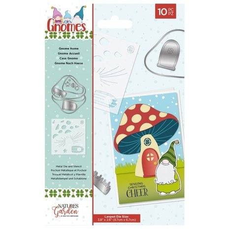 Crafter's Companion Gnomes Gnome Home Stencil & Die (NG-GN-STEND-GHO)