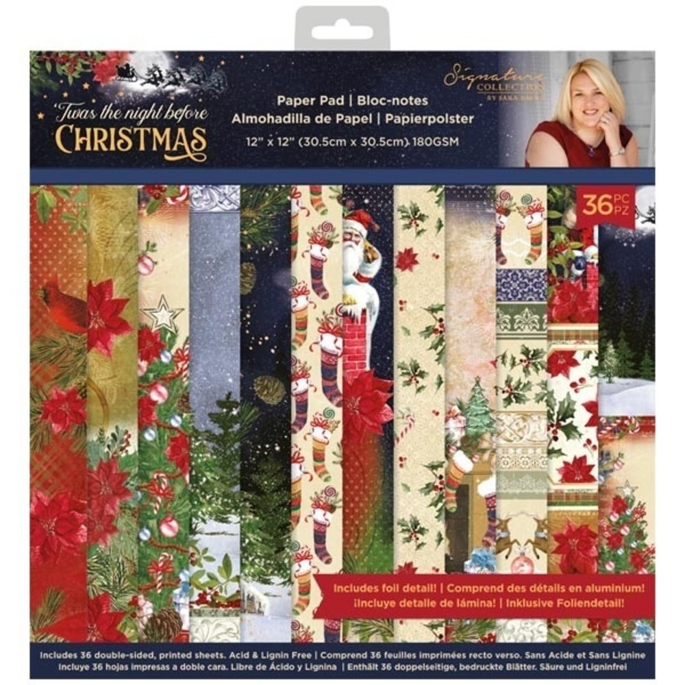 Crafter's Companion Twas the Night Before Christmas 12x12 Inch Paper Pad (S-TNBC-PAD12) Crafter's Companion Twas the Night Before Christmas 12x12 Inch Paper Pad (S-TNBC-PAD12)
