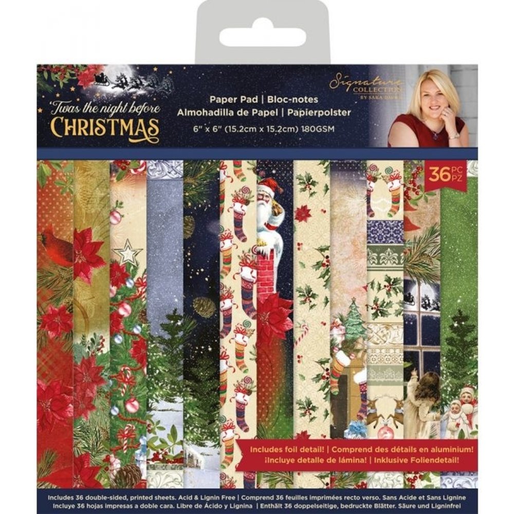 Crafter's Companion Twas the Night Before Christmas 6x6 Inch Paper Pad (S-TNBC-PAD6)