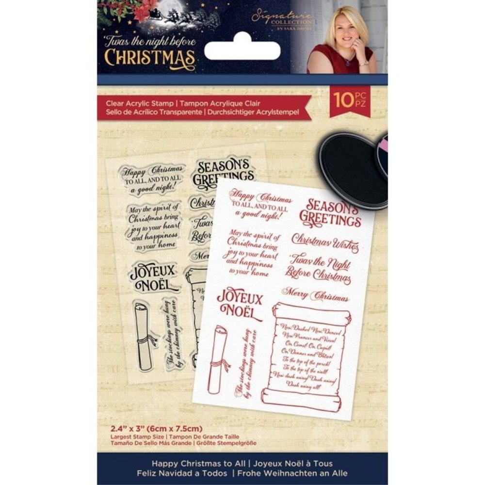Crafter's Companion Twas the Night Before Christmas Happy Christmas to All Clear Stamps (S-TNBC-ST-HCTA) Crafter's Companion Twas the Night Before Christmas Happy Christmas to All Clear Stamps (S-TNBC-ST-HCTA)