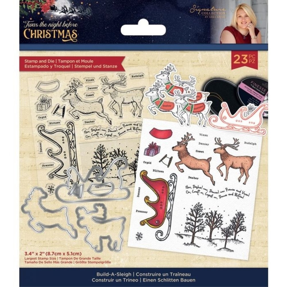 Crafter's Companion Twas the Night Before Christmas Build-A-Sleigh Stamp & Die (S-TNBC-STD-BASL)