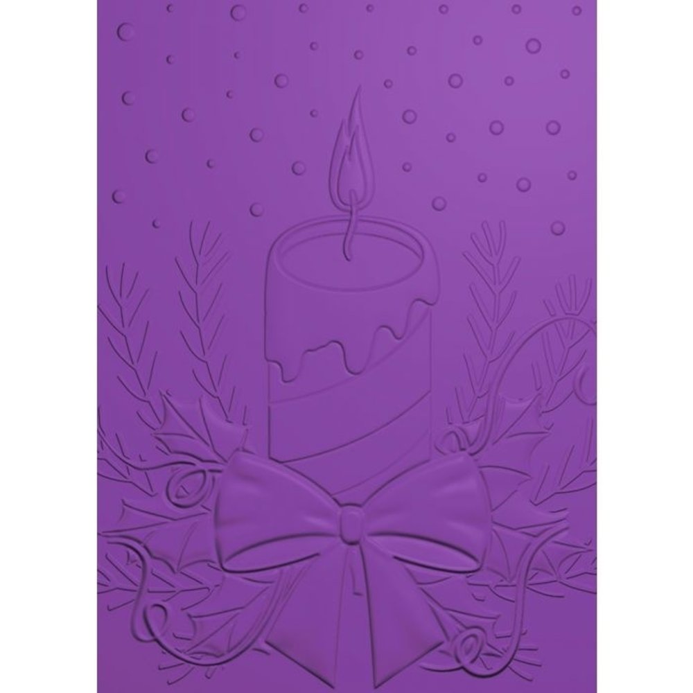 Gemini Festive Candle 3D Embossing Folder & Stencil (GEM-EF5-3D-FECA)