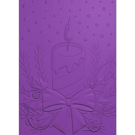 Gemini Festive Candle 3D Embossing Folder & Stencil (GEM-EF5-3D-FECA)