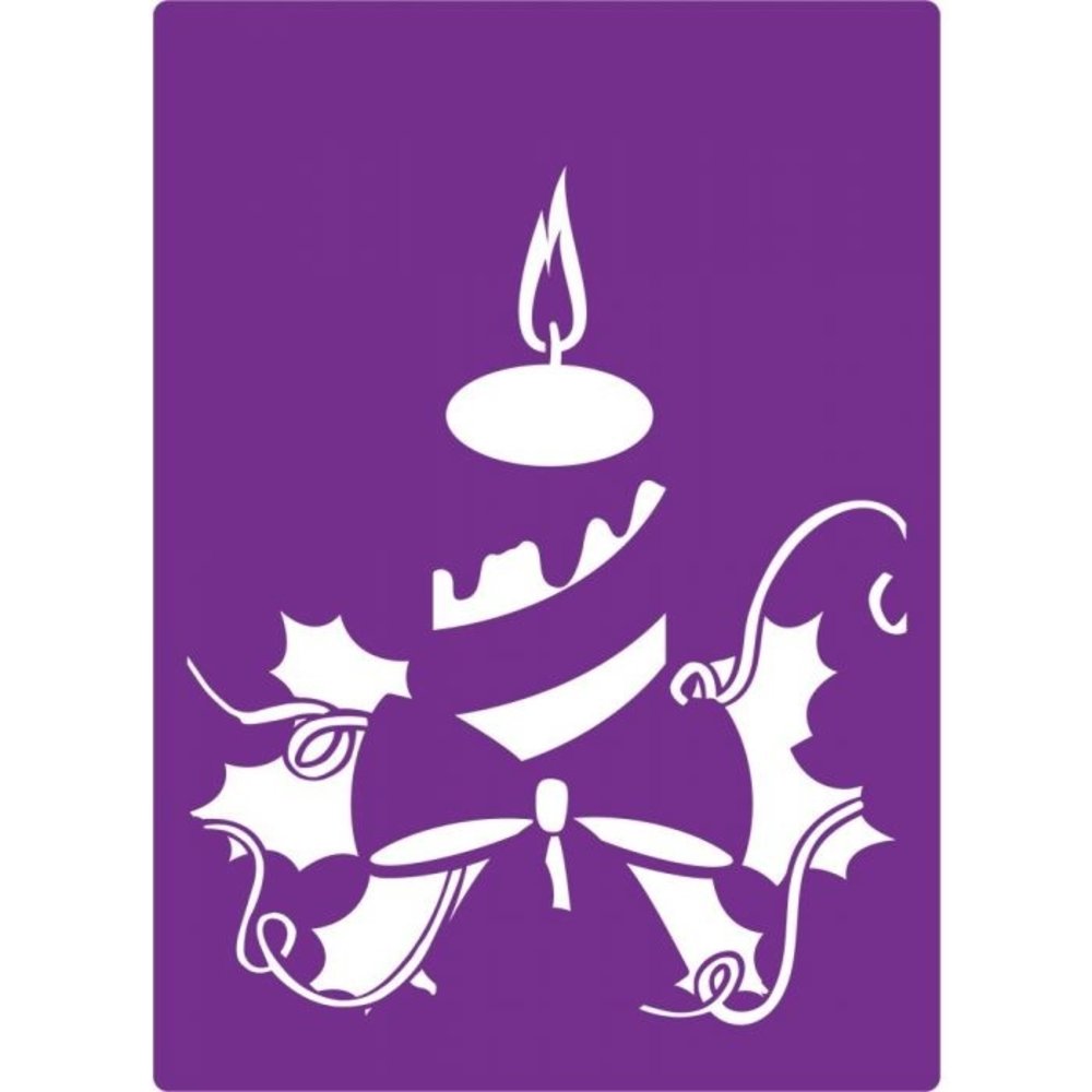 Gemini Festive Candle 3D Embossing Folder & Stencil (GEM-EF5-3D-FECA)